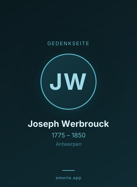 Gedenkportrait von Joseph Werbrouck