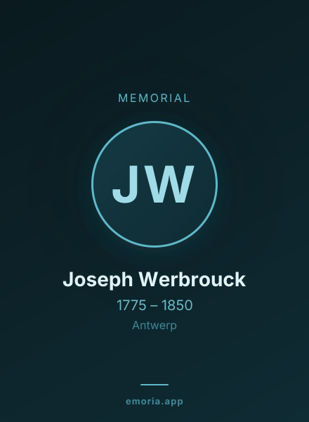Memorial portrait of Joseph Werbrouck