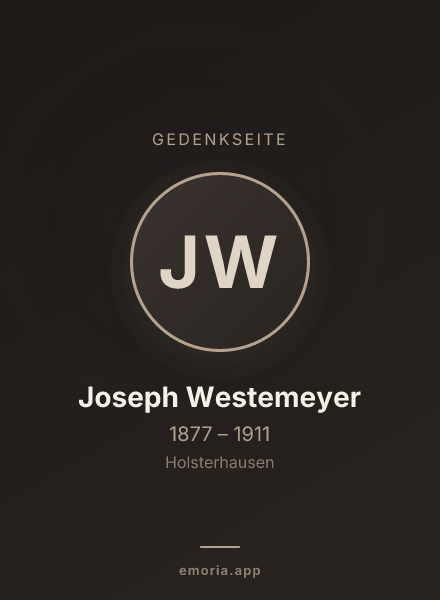Gedenkportrait von Joseph Westemeyer