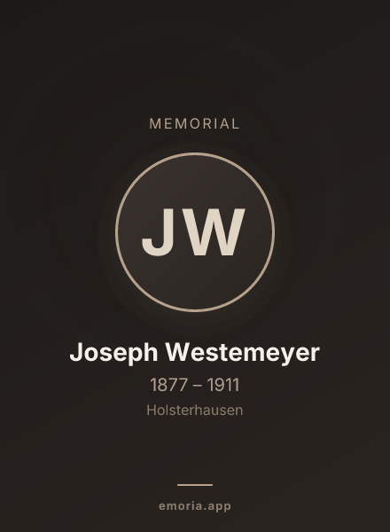 Memorial portrait of Joseph Westemeyer