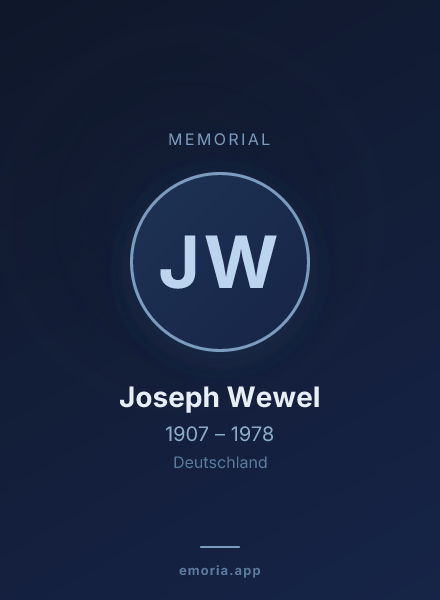 Memorial portrait of Joseph Wewel