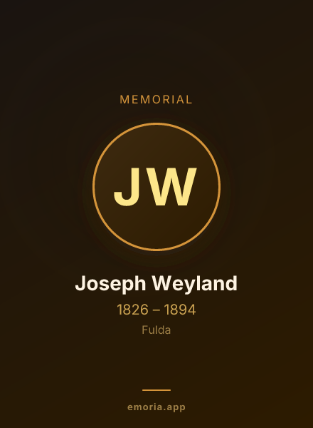 Memorial portrait of Joseph Weyland