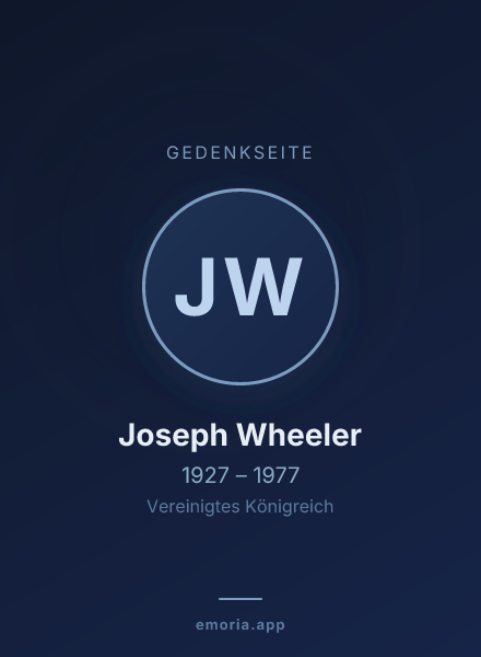 Gedenkportrait von Joseph Wheeler