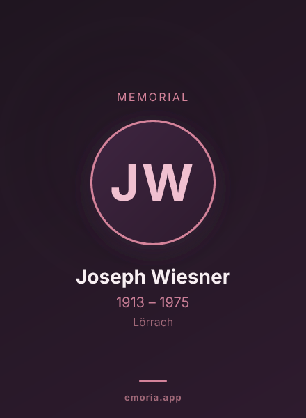 Memorial portrait of Joseph Wiesner