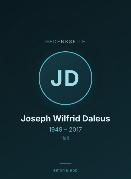 Gedenkportrait von Joseph Wilfrid Daleus