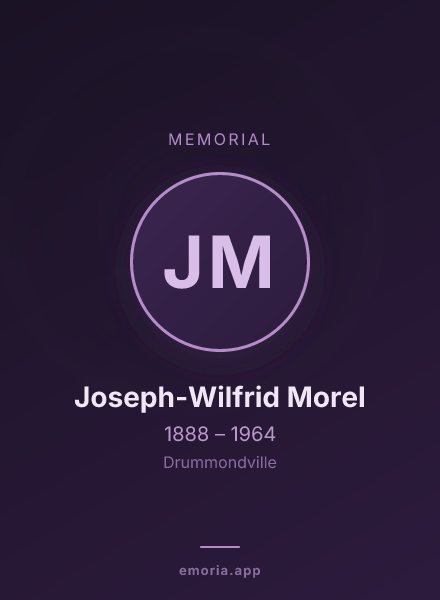 Memorial portrait of Joseph-Wilfrid Morel