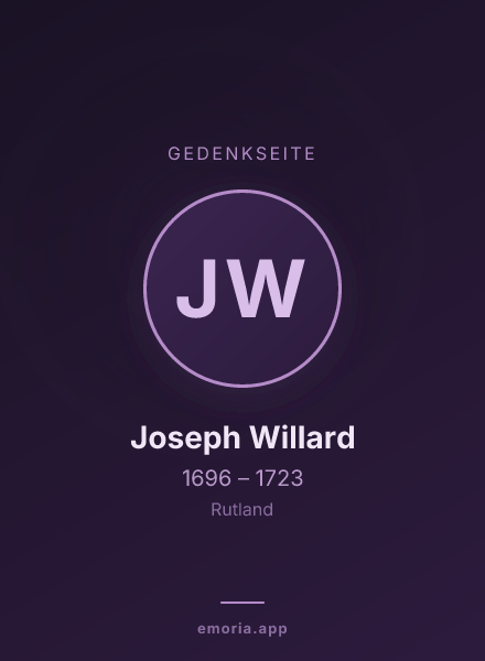 Gedenkportrait von Joseph Willard