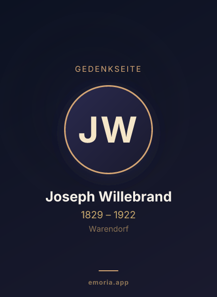 Gedenkportrait von Joseph Willebrand