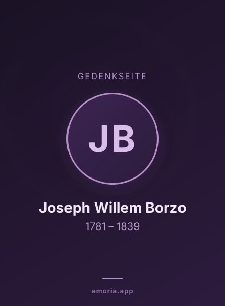 Gedenkportrait von Joseph Willem Borzo