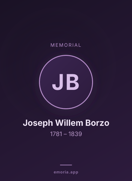 Memorial portrait of Joseph Willem Borzo