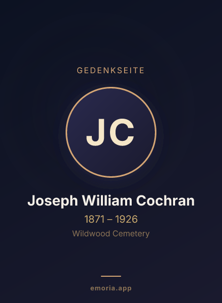 Gedenkportrait von Joseph William Cochran