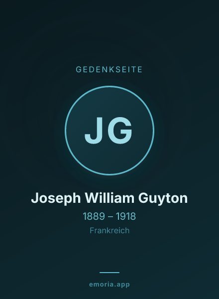 Gedenkportrait von Joseph William Guyton