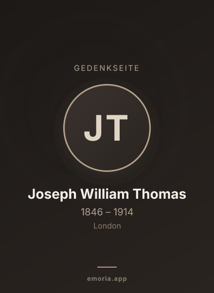 Gedenkportrait von Joseph William Thomas