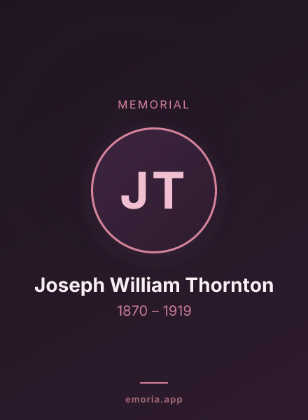 Memorial portrait of Joseph William Thornton
