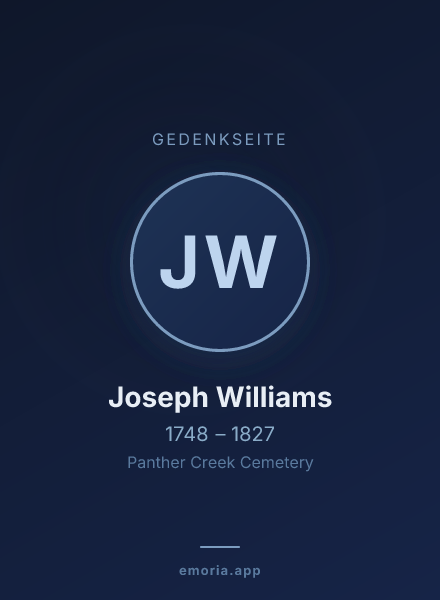Gedenkportrait von Joseph Williams