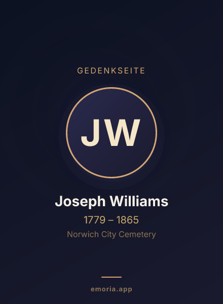 Gedenkportrait von Joseph Williams