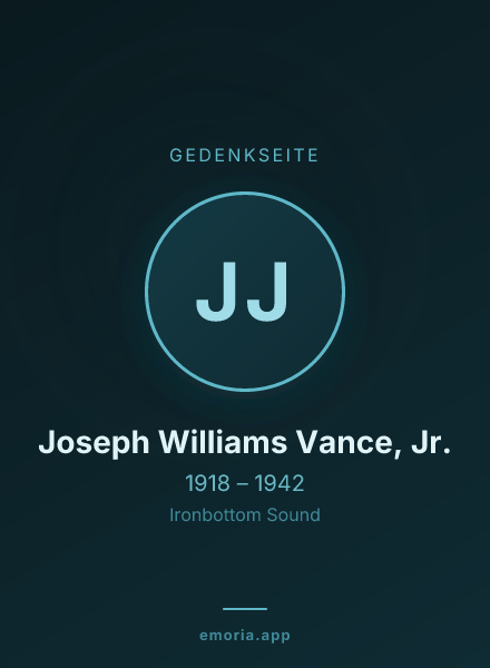 Gedenkportrait von Joseph Williams Vance, Jr.