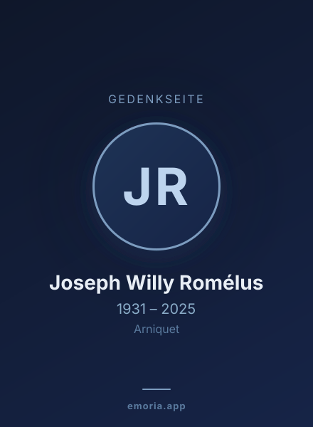 Gedenkportrait von Joseph Willy Romélus