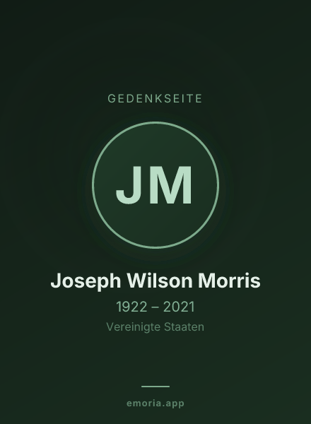 Gedenkportrait von Joseph Wilson Morris