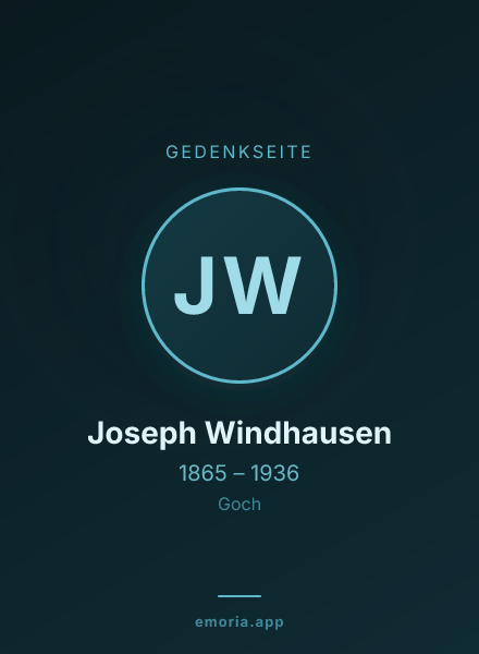 Gedenkportrait von Joseph Windhausen