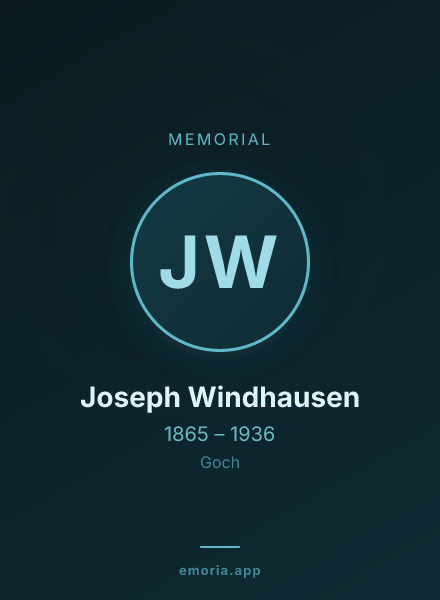 Memorial portrait of Joseph Windhausen