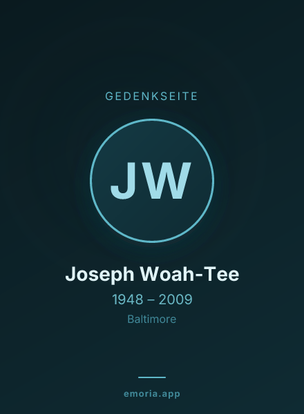Gedenkportrait von Joseph Woah-Tee
