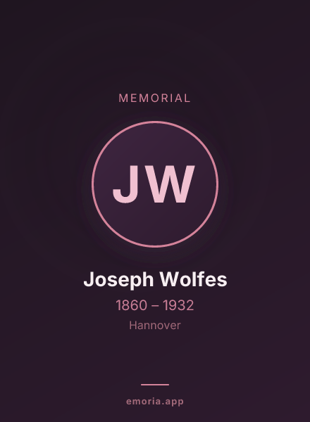 Memorial portrait of Joseph Wolfes