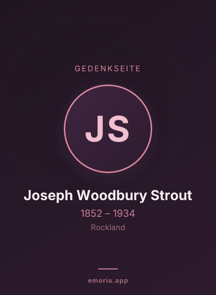 Gedenkportrait von Joseph Woodbury Strout