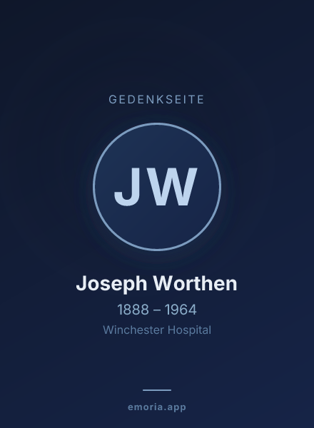 Gedenkportrait von Joseph Worthen