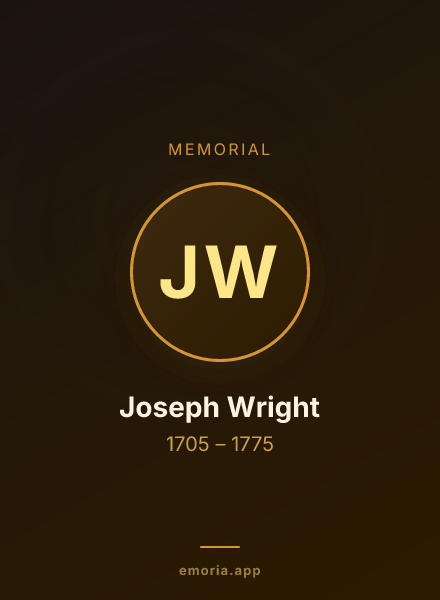 Memorial portrait of Joseph Wright