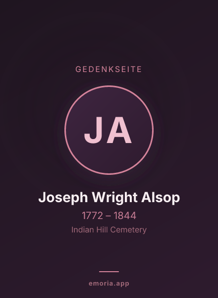 Gedenkportrait von Joseph Wright Alsop