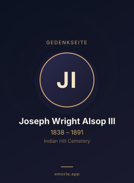 Gedenkportrait von Joseph Wright Alsop III