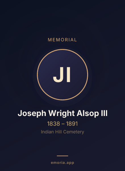 Memorial portrait of Joseph Wright Alsop III