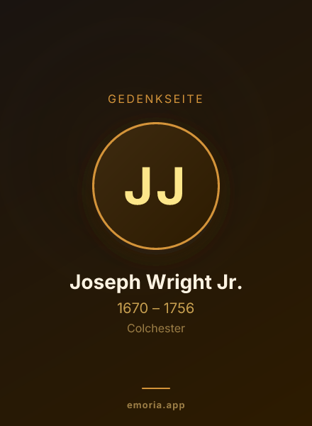 Gedenkportrait von Joseph Wright Jr.