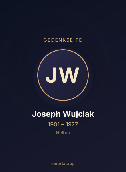 Gedenkportrait von Joseph Wujciak