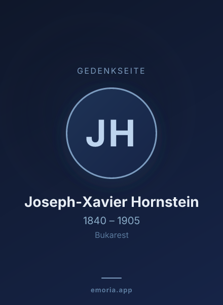 Gedenkportrait von Joseph-Xavier Hornstein
