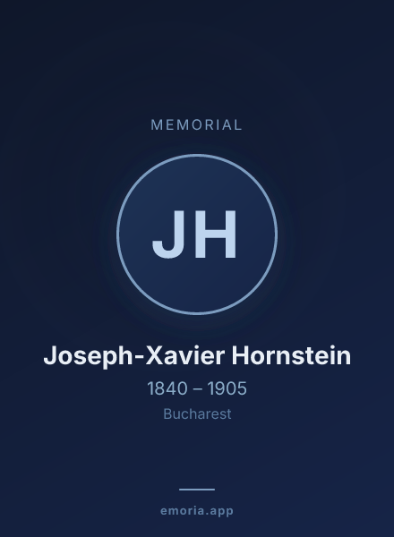 Memorial portrait of Joseph-Xavier Hornstein