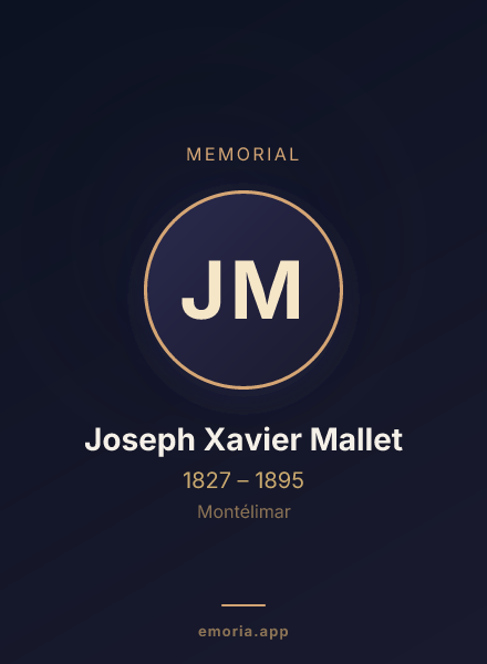 Memorial portrait of Joseph Xavier Mallet