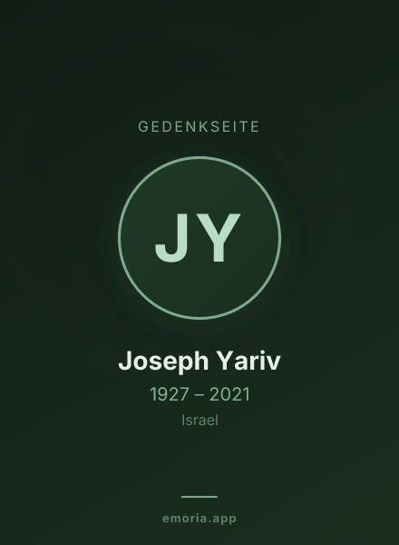 Gedenkportrait von Joseph Yariv