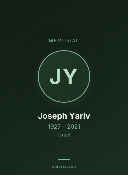 Memorial portrait of Joseph Yariv