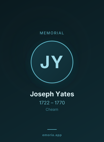 Memorial portrait of Joseph Yates