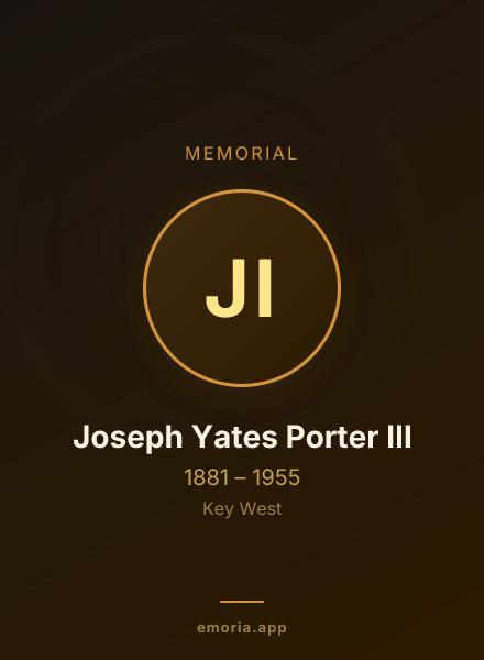Memorial portrait of Joseph Yates Porter III