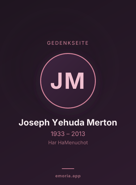 Gedenkportrait von Joseph Yehuda Merton