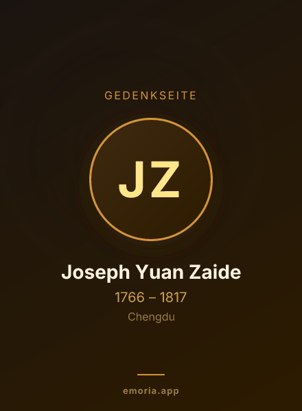 Gedenkportrait von Joseph Yuan Zaide