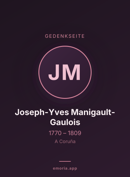 Gedenkportrait von Joseph-Yves Manigault-Gaulois