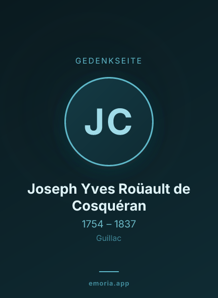 Gedenkportrait von Joseph Yves Roüault de Cosquéran