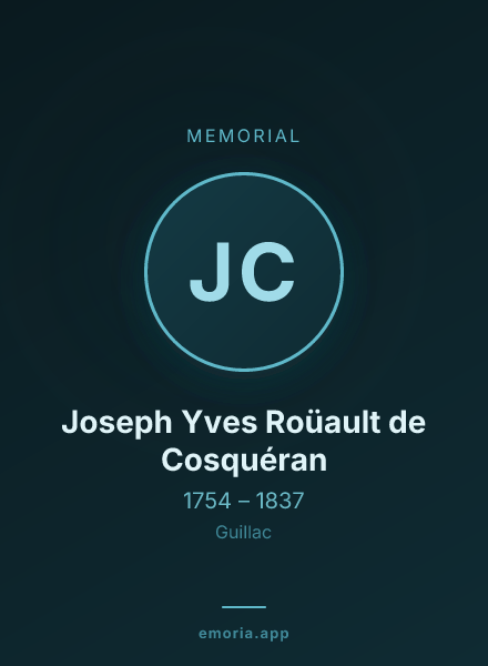 Memorial portrait of Joseph Yves Roüault de Cosquéran