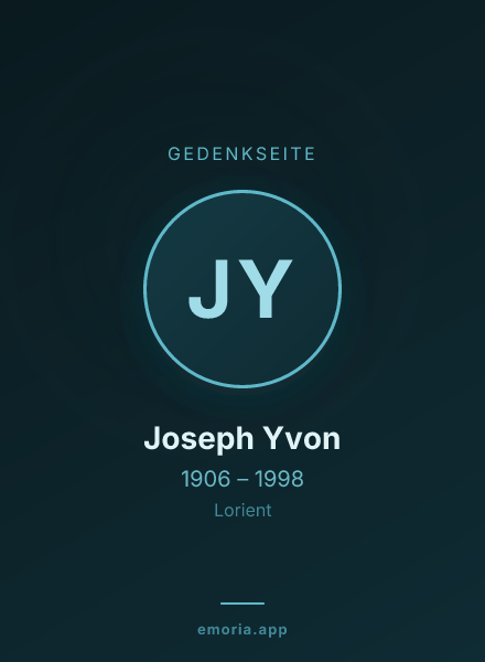 Gedenkportrait von Joseph Yvon