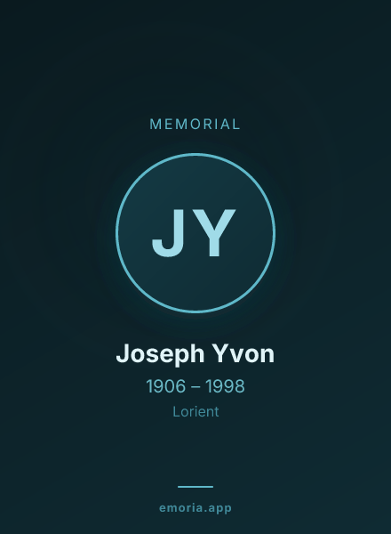 Memorial portrait of Joseph Yvon