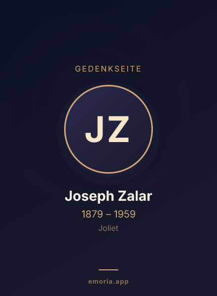 Gedenkportrait von Joseph Zalar